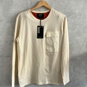 NWT Índigo Long Sleeve Pocket T-Shirt, Size L